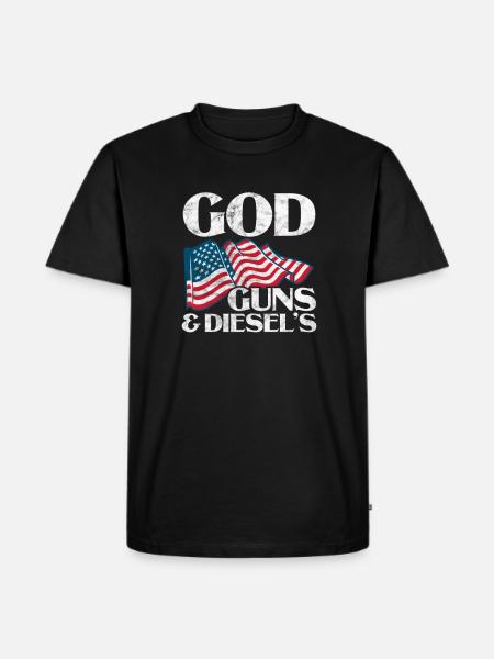 Diesel Amerika - Männer Premium Bio T-Shirt - Schwarz