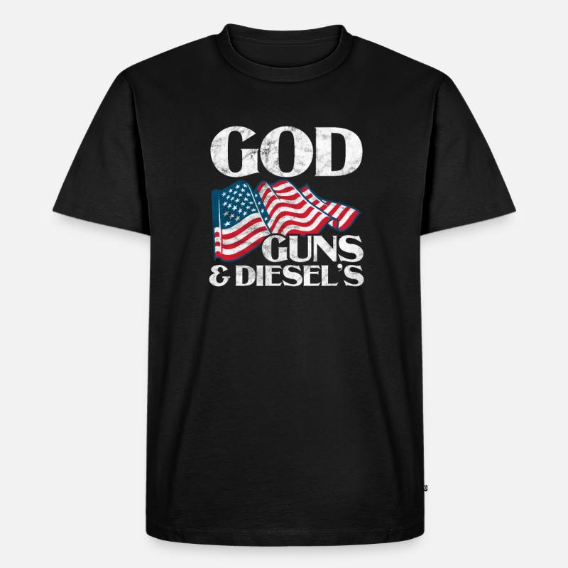 Diesel Amerika - Männer Premium Bio T-Shirt - Schwarz