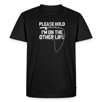 Angler - Men's Premium Organic T-Shirt - black - Front - Nico (187cm)