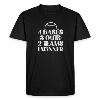 Softball - T-shirt Premium bio Homme - noir - Devant - Nico (187cm)