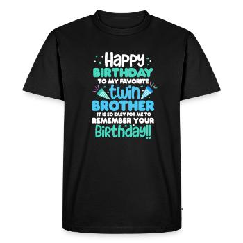 Big Brother Sibling Sister Gift - Men's Premium Organic T-Shirt - black - Front - Nico (187cm)