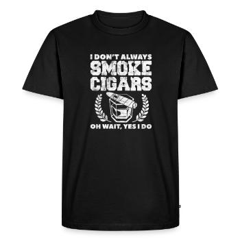 Whisky de cigare - T-shirt Premium bio Homme - noir - Devant - Nico (187cm)