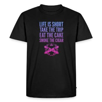 Cigare Fumeur Tabac Cigare Cadeau - T-shirt Premium bio Homme - noir - Devant - Nico (187cm)