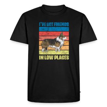 Welsh Corgi Dog Dog Dog Race Cadeau - T-shirt Premium bio Homme - noir - Devant - Nico (187cm)