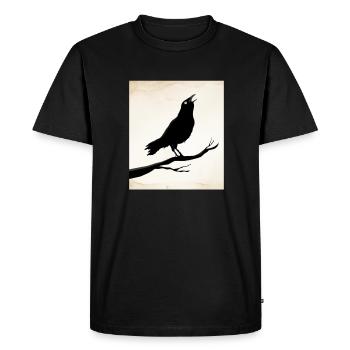 Raven Crow Bird Crow Birds Nature Crow GEschenk - Men's Premium Organic T-Shirt - black - Front - Nico (187cm)