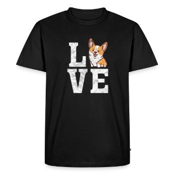 Welsh Corgi Dog Dog Dog Race Cadeau - T-shirt Premium bio Homme - noir - Devant - Nico (187cm)