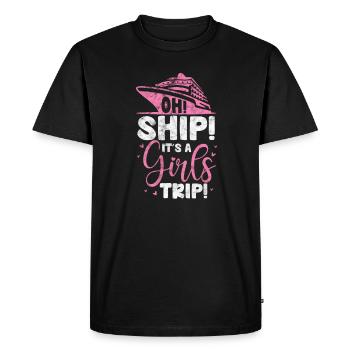 Bateau de croisière Cadeau de bateau de vacances - T-shirt Premium bio Homme - noir - Devant - Nico (187cm)