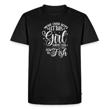 Angler - Men's Premium Organic T-Shirt - black - Front - Nico (187cm)