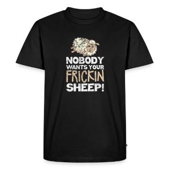 Sheep Sheep Farm Animal Sheep Goat Gift - Men's Premium Organic T-Shirt - black - Front - Nico (187cm)