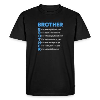 Brother - Men's Premium Organic T-Shirt - black - Front - Nico (187cm)