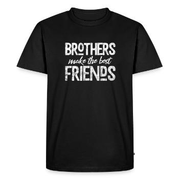 Frère - T-shirt Premium bio Homme - noir - Devant - Nico (187cm)