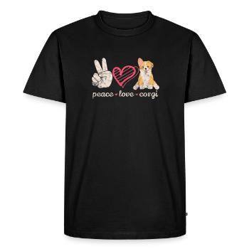 Welsh Corgi Dog Dog Dog Race Cadeau - T-shirt Premium bio Homme - noir - Devant - Nico (187cm)