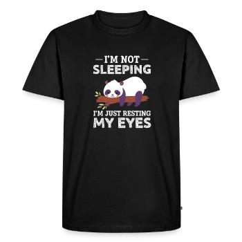 Panda Panda Ours Ours Animal Pandas Cadeau - T-shirt Premium bio Homme - noir - Devant - Nico (187cm)