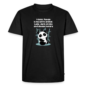 Panda Panda Ours Ours Animal Pandas Cadeau - T-shirt Premium bio Homme - noir - Devant - Nico (187cm)