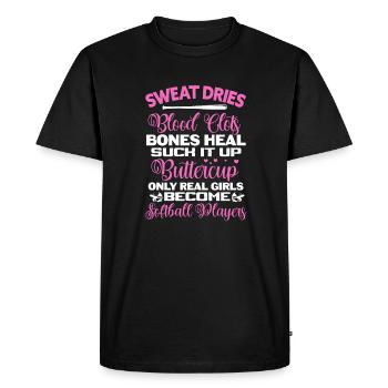 Joueur de softball Baseball Sport Pitcher Cadeau - T-shirt Premium bio Homme - noir - Devant - Nico (187cm)