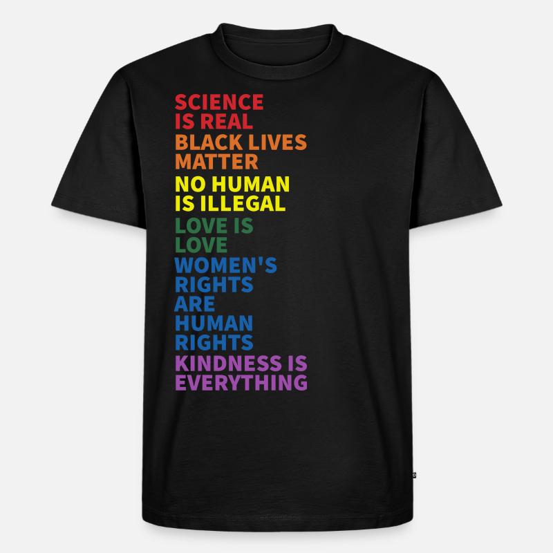 Rainbow Pride LGBTQ - Männer Premium Bio T-Shirt - Schwarz