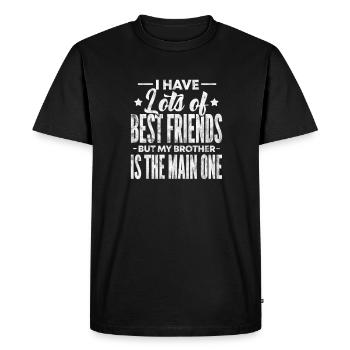 Brother - Men's Premium Organic T-Shirt - black - Front - Nico (187cm)