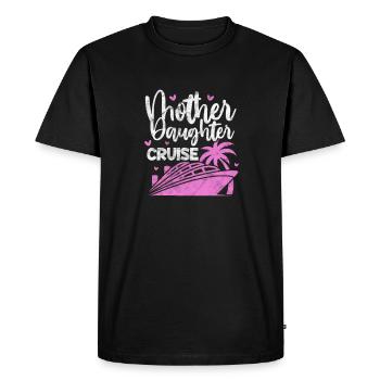 Croisière Mère Fille Cadeau - T-shirt Premium bio Homme - noir - Devant - Nico (187cm)