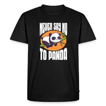Panda Panda Ours Ours Animal Pandas Cadeau - T-shirt Premium bio Homme - noir - Devant - Nico (187cm)