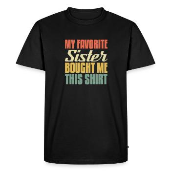 Big Brother Sibling Sister Gift - Men's Premium Organic T-Shirt - black - Front - Nico (187cm)