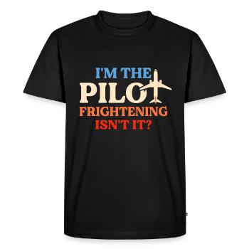 Je suis pilote - Flight Captain Passenger Aircraft - T-shirt Premium bio Homme - noir - Devant - Nico (187cm)