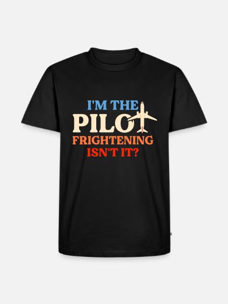 Ich Bin Pilot - Flugkaptiän Passagierflugzeug - Männer Premium Bio T-Shirt - Schwarz