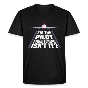 Je suis pilote - Flight Captain Passenger Aircraft - T-shirt Premium bio Homme - noir - Devant - Nico (187cm)