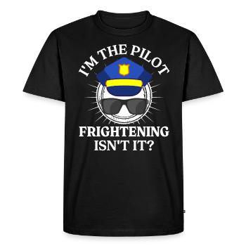 Je suis pilote - Flight Captain Passenger Aircraft - T-shirt Premium bio Homme - noir - Devant - Nico (187cm)