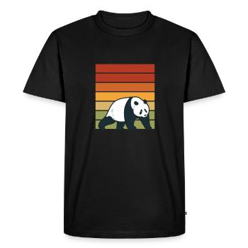 Panda Panda Ours Ours Animal Pandas Cadeau - T-shirt Premium bio Homme - noir - Devant - Nico (187cm)