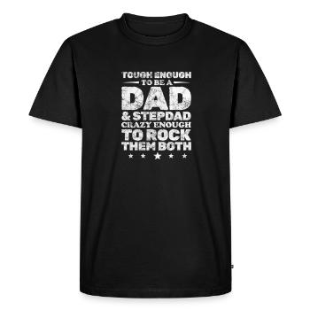 Beau-père - T-shirt Premium bio Homme - noir - Devant - Nico (187cm)