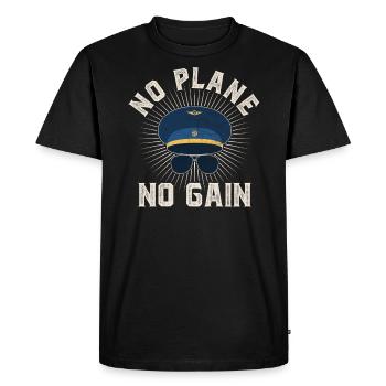 Airline Pilot Aviation Flight Captain Jumbo Jet - Men's Premium Organic T-Shirt - black - Front - Nico (187cm)