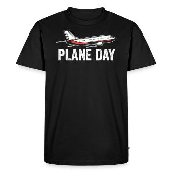 Capitaine pilote de ligne Jumbo Jet - T-shirt Premium bio Homme - noir - Devant - Nico (187cm)