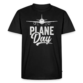 Capitaine pilote de ligne Jumbo Jet - T-shirt Premium bio Homme - noir - Devant - Nico (187cm)