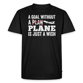 Capitaine pilote de ligne Jumbo Jet - T-shirt Premium bio Homme - noir - Devant - Nico (187cm)