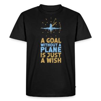 Capitaine pilote de ligne Jumbo Jet - T-shirt Premium bio Homme - noir - Devant - Nico (187cm)