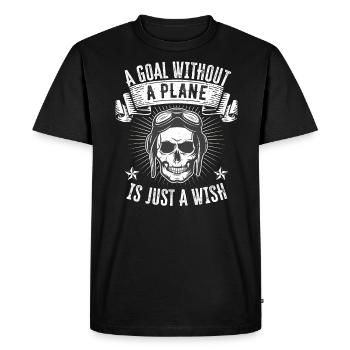 Capitaine pilote de ligne Jumbo Jet - T-shirt Premium bio Homme - noir - Devant - Nico (187cm)