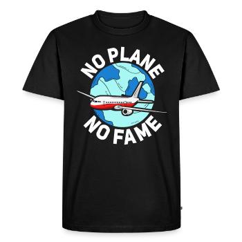 Pilote de ligne sans avion no glory flyer - T-shirt Premium bio Homme - noir - Devant - Nico (187cm)