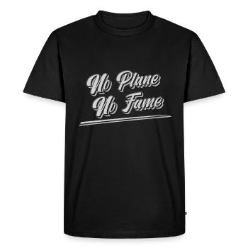Pilote de ligne Pas d’avion Pas de gloire - T-shirt Premium bio Homme - noir - Devant - Nico (187cm)