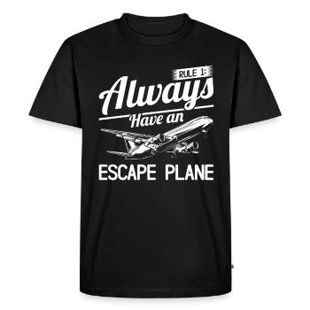 Pilote de ligne Pun Aviation Pilote d’avion - T-shirt Premium bio Homme - noir - Devant - Nico (187cm)