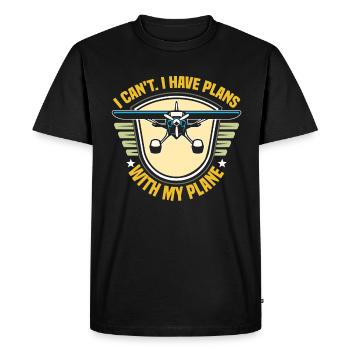 Airline Pilot Captain Saying - Men's Premium Organic T-Shirt - black - Front - Nico (187cm)