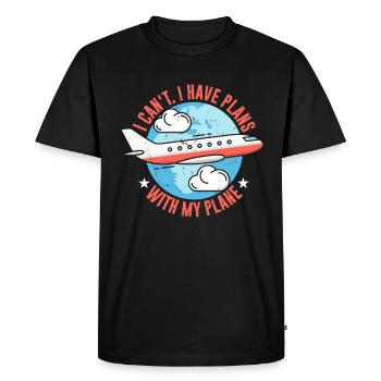 Airline Pilot Aircraft Pilot Pilot Captain - Men's Premium Organic T-Shirt - black - Front - Nico (187cm)