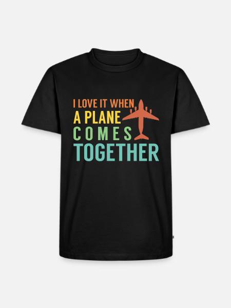Airline Pilot Airplane Airline Flight - Men's Premium Organic T-Shirt - black