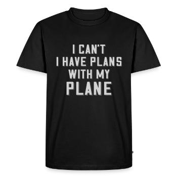 Pilote de ligne Pun Pilotes d’avion - T-shirt Premium bio Homme - noir - Devant - Nico (187cm)