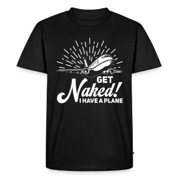 Devis de pilote de ligne J’ai un pilote d’avion - T-shirt Premium bio Homme - noir - Devant - Nico (187cm)