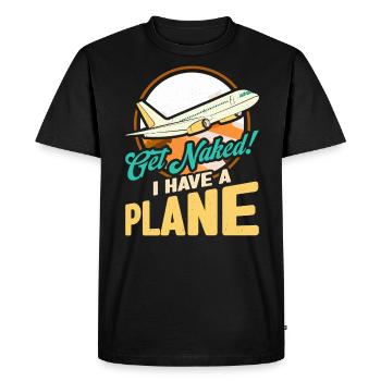 Devis de pilote de ligne J’ai un pilote d’avion - T-shirt Premium bio Homme - noir - Devant - Nico (187cm)