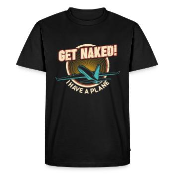 Devis de pilote de ligne J’ai un pilote d’avion - T-shirt Premium bio Homme - noir - Devant - Nico (187cm)