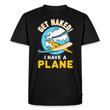 Devis de pilote de ligne J’ai un pilote d’avion - T-shirt Premium bio Homme - noir - Devant - Nico (187cm)