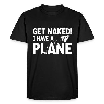 Devis de pilote de ligne J’ai un pilote d’avion - T-shirt Premium bio Homme - noir - Devant - Nico (187cm)