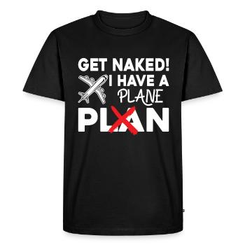 Devis de pilote de ligne J’ai un pilote d’avion - T-shirt Premium bio Homme - noir - Devant - Nico (187cm)