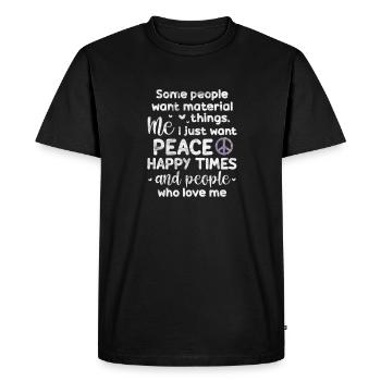 Hippie - T-shirt Premium bio Homme - noir - Devant - Nico (187cm)